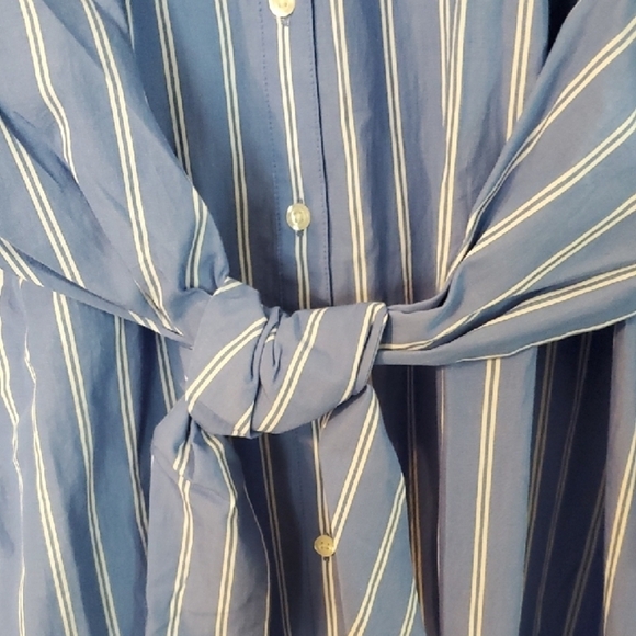 Universal Thread Blue Pin Striped Long Sleeve Dress 4x - Picture 5 of 10